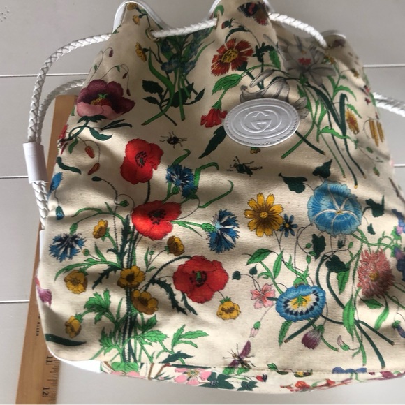 Rare Vintage Gucci Flora Print Bag - Picture 5 of 7